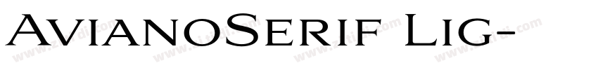 AvianoSerif Lig字体转换